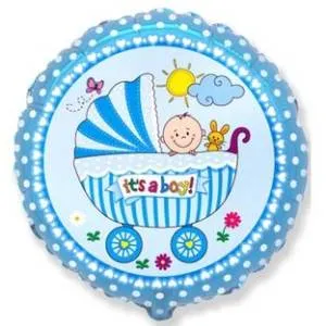 18" Коляска и малыш мальчик ( Flexmetall)/1202-2144/401578