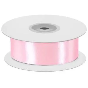 Лента атлас светло-розовый 7 мм*22,85 м L07004
