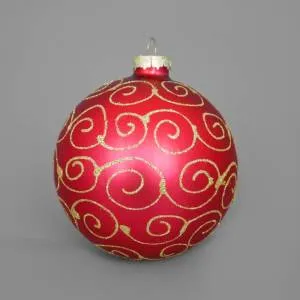 Ел. украшение "Узоры" стекло 10 см (6 шт в упак) / ч31207