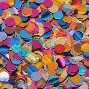 Конфетти фольга Круги Ассорти 2 см, 50 гр