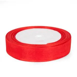 Лента Органза 1.2 см.*22.85 м Красный / О121026