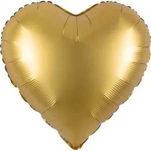 18" Сердце сатин золото (Китай) / 27597