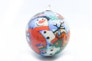 Набор шаров пластик "Рождество" снеговик круглый 538815