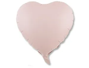 Сердце пастель розовое 18" (Китай)