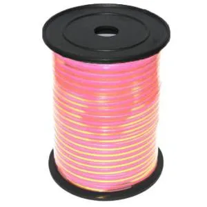 Лента c золотой полоской 5 мм*250м Розовая / 1302-0171