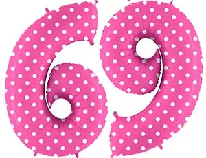 Цифра "6/9" -  Горошек на розовом /Grabo                     
