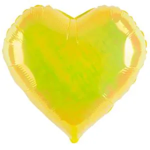 18" Сердце Хамелеон, желтый перламутр (Китай) 24965