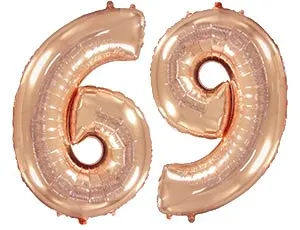 Цифра "6" - розовое золото/ Flexmetal