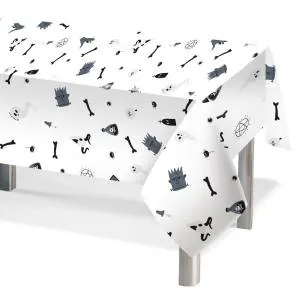 Скатерть Мрачная стори, черно-белая 137*183 см./ 6231775