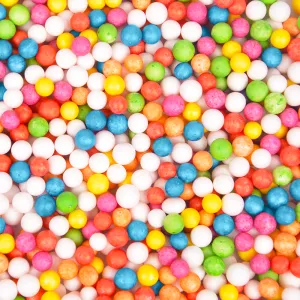 Шарики пенопласт, Ассорти 6-8 мм 500 мл.