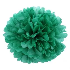 Помпон из бумаги 35 см. (темно-зеленый) 