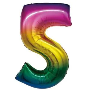 Цифра "5" - радуга в упак/ Китай