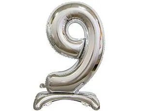 30" Цифра на подставке "9" серебро/ Китай 1207-3655