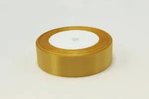 Лента атлас золото металлик 25 мм*22,85м/88033484