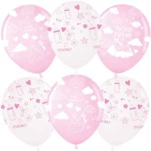 12" Привет, Малышка! розовый/прозрачный кристалл (Малайзия)/ 711659