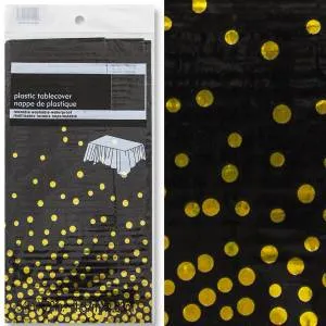 Скатерть "Золотое конфетти" черный металл  1,3*1,8 м./6012112