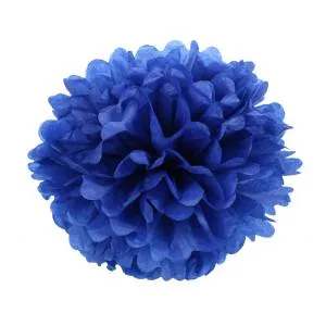 Помпон из бумаги 35 см. (синий) 