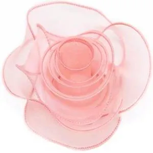 Лента Органза 4 см.*9,14 м. Нежно-розовый с леской / 6233769