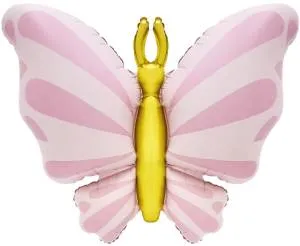 34" Изящная бабочка, розовый сатин / Китай 27447