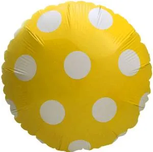 18" Круг Большие точки, желтый (Китай)/13290