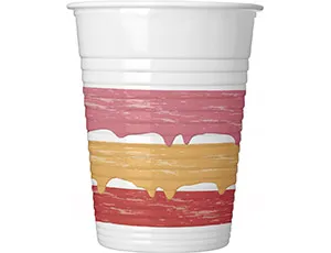 Стакан "Торт" пласт 200 мл. 8 шт./1502-3340