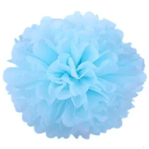 Помпон из бумаги 35 см. (светло-голубой) 