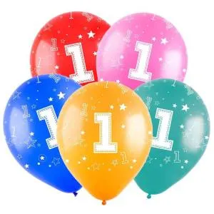 12" Цифра "1", ассорти пастель (Турция)