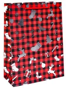 Пакет подарочный М/ПКП-2521 18*24*8,5 см с мат.ламинацией и глиттером