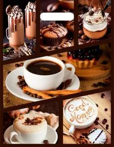 Пакет вырубной Кофейный Коллаж 40*31