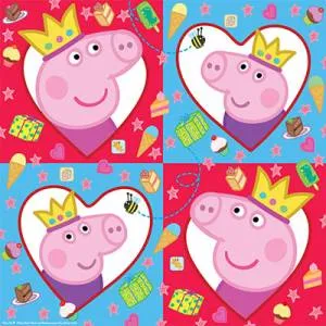 Салфетки бумажные "Пеппа" 33 см 20 шт.