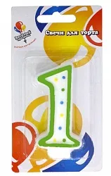 Свеча для торта Цифра классика "1"