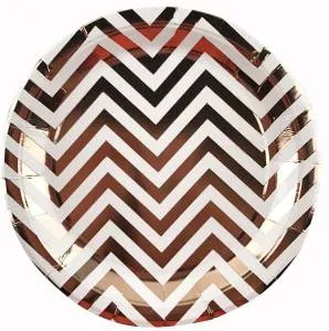 Тарелка  "Зигзаг Роза Голд" 18 см. 6 шт.