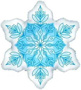 МИНИ Снежинка, белый/голубой / 26670