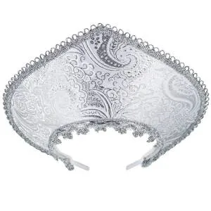 Кокошник-ободок "Узор зимний" серебро / 1501-6160