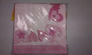 Салфетки бумажные "Сердечки"