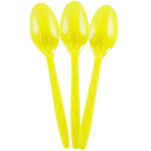Ложки пластиковые Желтые 15 см, 10 шт / 6231269