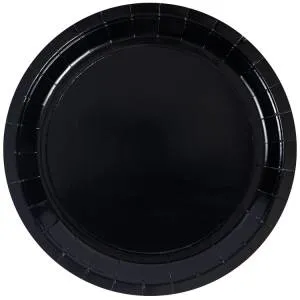 Тарелка черная 23 см. 6 шт. 1502-6090