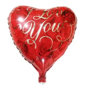 18" Сердце ILY розы красное / Китай