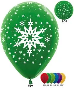 Большая Снежинка, 12" ассорти металлик