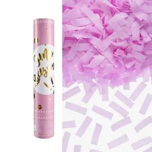 Пневмохлопушка 30 см. "Гендер Пати, Это Девочка!" Прямоуголники тишью, розовый / 823142