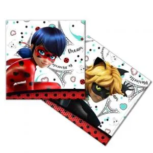 Салфетка "Леди Баг" 33 см 12 шт. белые/1502-5286