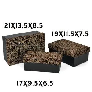 Коробка 21*13,5*8,5 см черная / ч33626