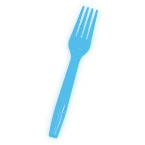 Вилки пластиковые "Делюкс" Голубые/12 шт (Колумбия)