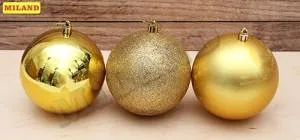 Набор шаров "Рождественская сказка" 10 см, 6 шт. ЗОЛОТОЙ