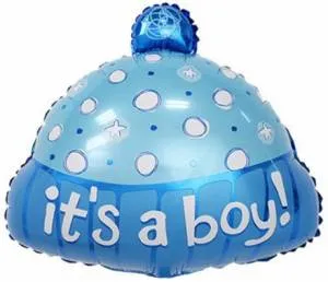 Шапочка для мальчика 19",голубой (Китай)/15223