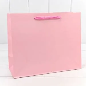 Пакет подарочный 32*26*13 см. Крафт "Люкс" розовый / 000221СА/182