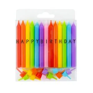 Свечи т/торта классич Гиганты Разноцвет с держат 13 шт 8 см / 627087