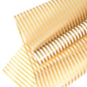 Пленка упаков Полосы Люкс Золото /60см*10,3м П238