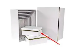 Коробка Золотой кант белый 19*13*7.5