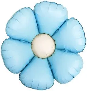 МИНИ Ромашка голубой сатин (Китай) / 27504